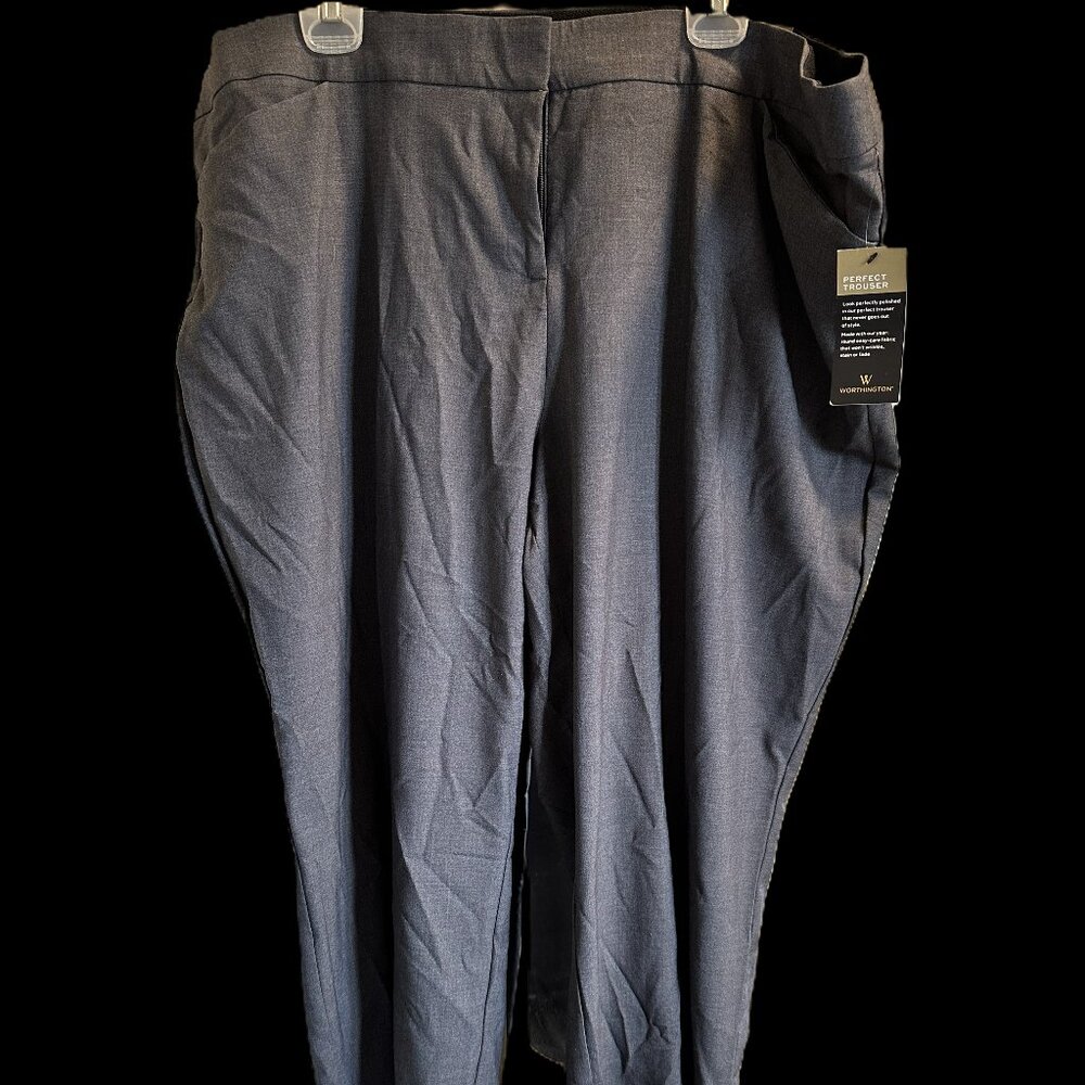 ✨ NWT Worthington "The Perfect Trouser" – Admiral Gray, Women's 24W ✨